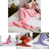 Cozy Mermaid Tail Blanket Soft Knitted Acrylic Blanket For Modern Minimalist Decor