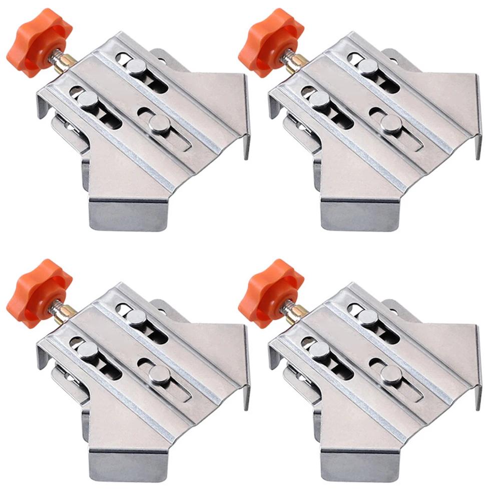 90 Degree Right Angle Clamp 1/2/4Pcs Stainless Steel Carpenter Splicing Quick Clamp Locator Fixed Frame Clamp Woodworking Tools