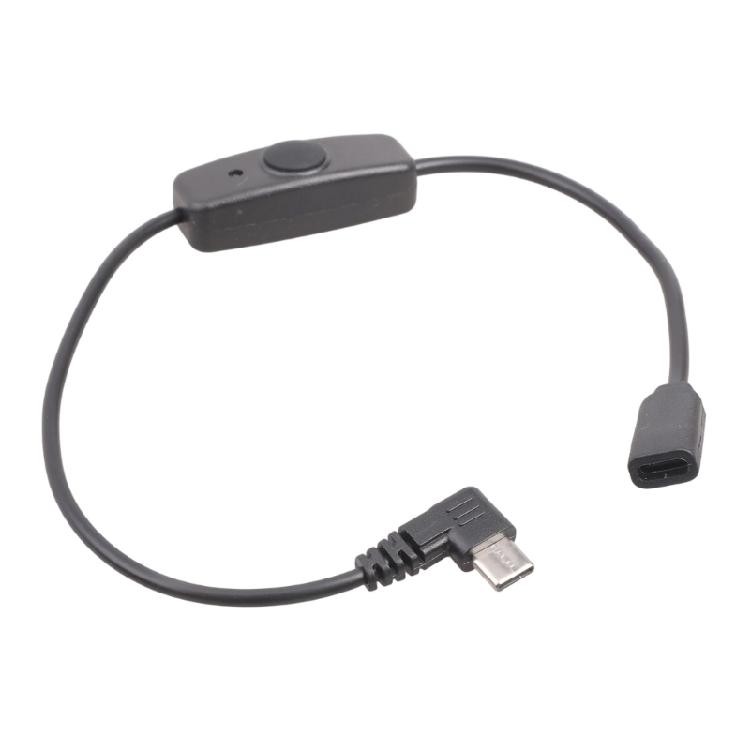 

USB C Charging Extension Cord With On Off Switching And Blue LED Indicator For Type C Devices Tablets Phones Fan 1