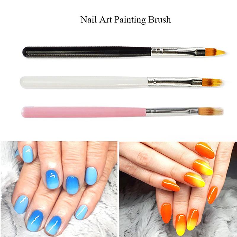 1Pcs Nail Art Brush Gel Brush For Nail Art Ombre Soft Gradient Brush For Manicure Nail Polish Drawing Painting Uv Gel Decor Pen