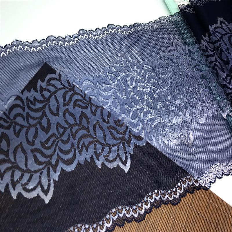 (3 Colors) 22.5cm wide Elastic Lace, Two Tone Stretch Lace Fabric for Lingerie, Bra, Underwear, Garment, Sewing & Crafting