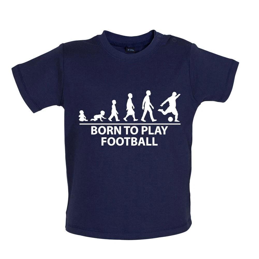 Born To Play Football - Kids T-Shirt Tees Top - Love Football Player Team Fan 150