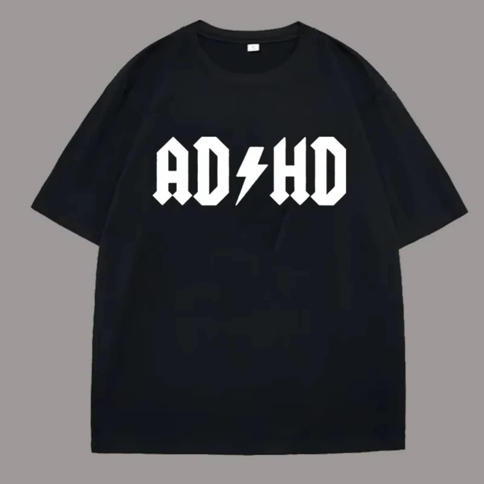 

ADHD Highway To Hey Look A Squirrel Graphic Summer T-shirts Men Women s Fashion Casual Tshirt Cotton Loose Summer T Shirt XXXXXL різнокольоровий
