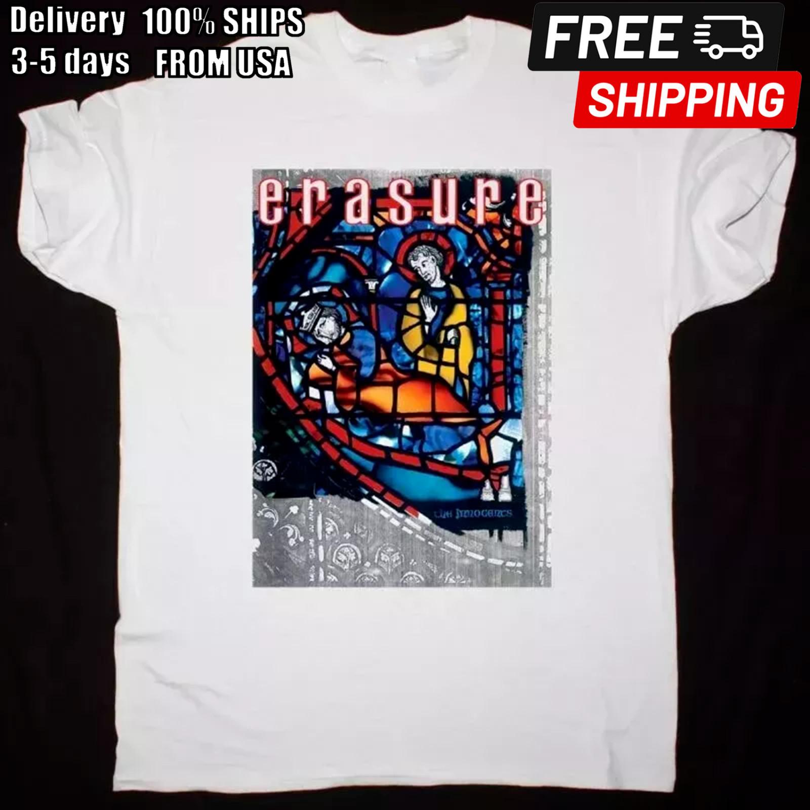 Vtg Erasure Band White Cotton Full Size Shirt PP1268 XXL