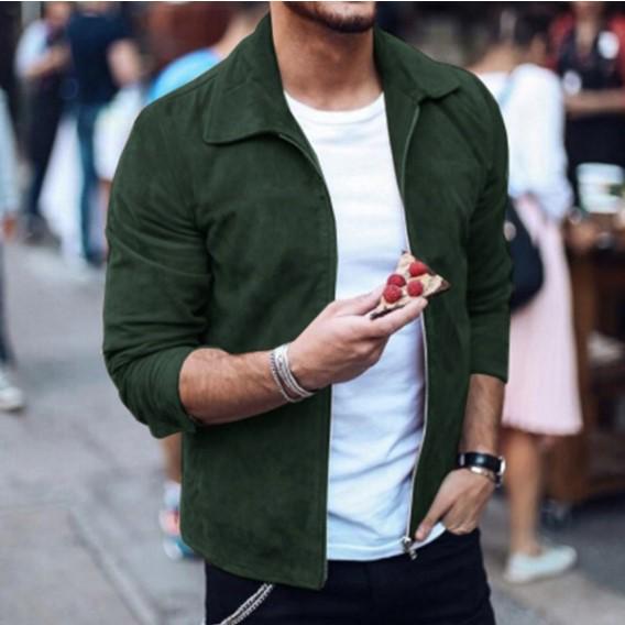European and American Men's Suede Jacket Small Coat