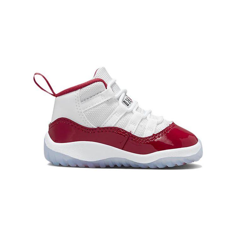 Air Jordan 11 Retro TD Cherry Baby Sneakers White Black Varsity-Red 378040-116