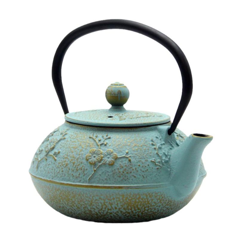 Cast Iron Teapot With Enamel Coating Vintage Style Home Kettle Tea Ceremony 600ml-1000ml Decorative Water Pot