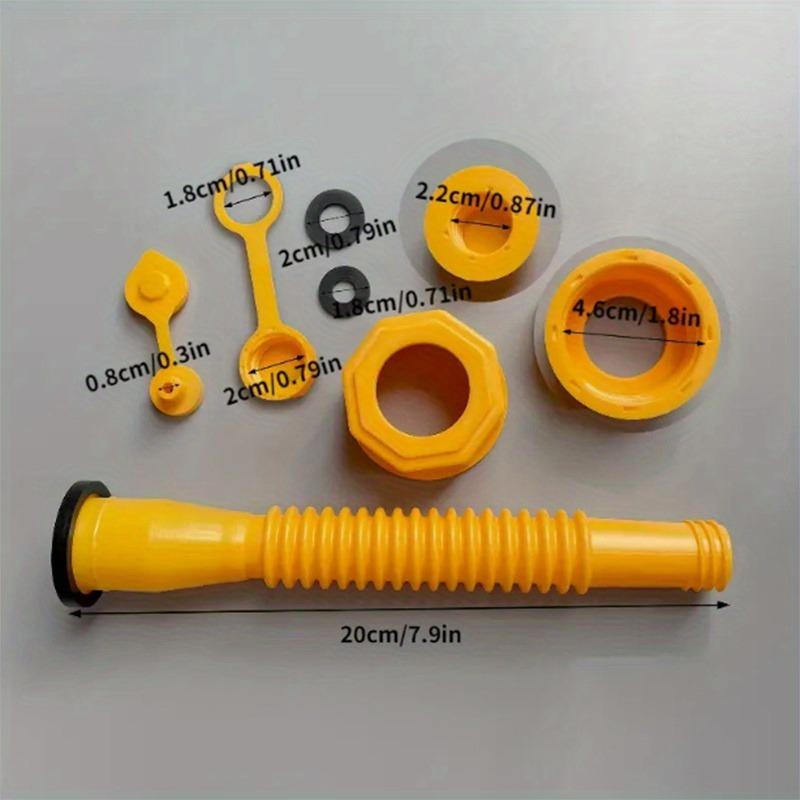 Three piece set of gasoline tank nozzle assembly - hexagonal nut plug anti slip nut nozzle protective cover urea tank thread