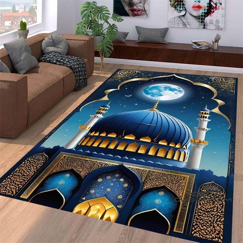 

Customizable HD 3D Printed Islamic Prayer Rug Muslim Ramadan Thickened Soft Prayer Mat Portable Carpet 40x60cm