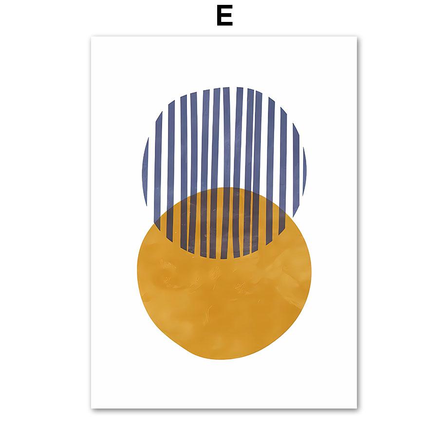 Blue Yellow Henri Matisse Geometry Flower Leaves Wall Art Canvas Prints Painting Abstract Poster Pictures For Living Room Decor