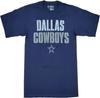 Dallas Cowboys Mens Blue Faded Stack Short Sleeve T Shirt