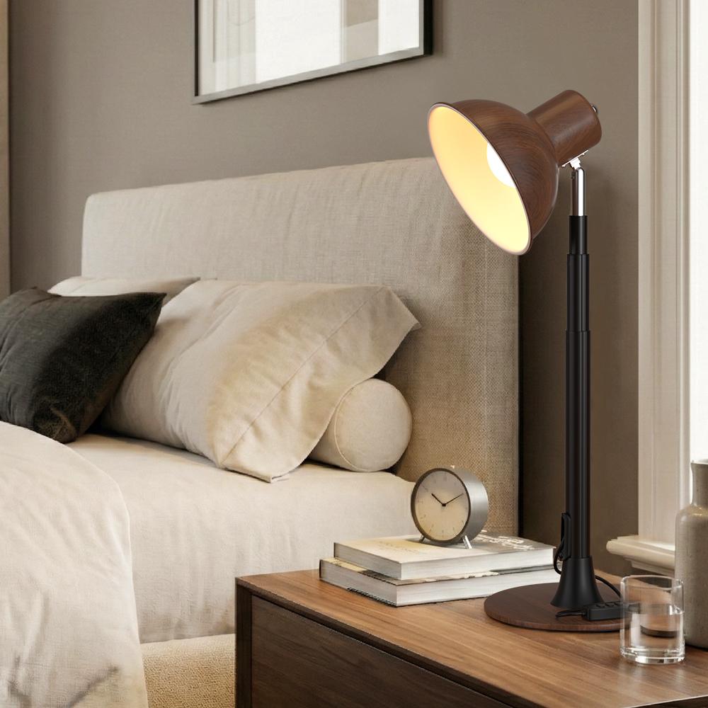 Adjustable LED Floor & Table Lamp 3 Colors Dimmable for Living Room/Office-Black
