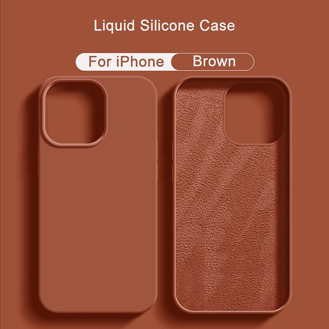NEW Liquid Silicone Case For iPhone 14 12 11 13 15 Pro Max Mini Luxury Shockproof Cover X XR XS 6 7 8 14 Plus SE Accessory