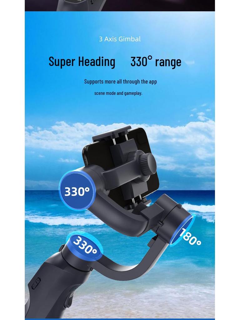 F10 PRO Handheld Gimbal Stabilizer for Mobile Phones – Anti-Shake, Three-Axis for Smooth Live Streaming and Vlogging.