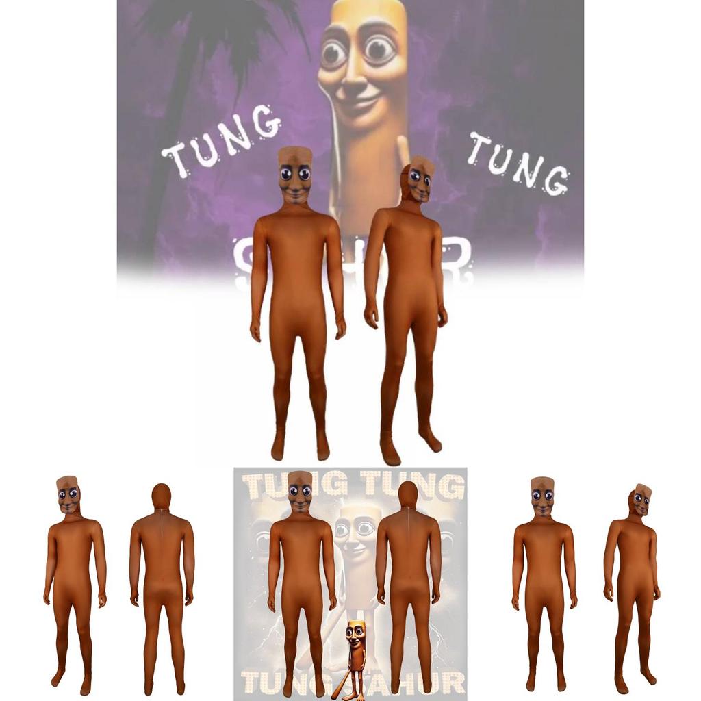 Tung Tung Tung Sahur Licensed Cosplay Outfit Polyester For Stage Performances
