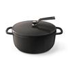 Vermicular 22cm Hazelnut Brown Cast Iron Enamel Pot with Waterless Cooking and Bake Includes Recipe Oven Pot Functions, Booklet, 2, Self-Standing Lid,