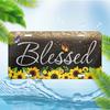 Vintage Blessed Aluminum Sign Ideal for Home Garage Cafe and Bar Wall Decor Frameless Metal Plaque for Kitchen Bedroom