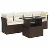 VidaXL Salon de jardin avec coussins 5 pcs marron résine tressée 3326094