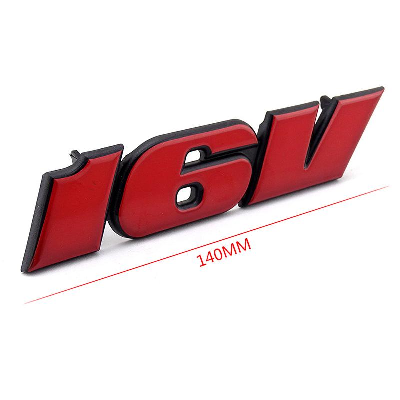 AABIP1 Red front Grill Badge MK2 GOLF 16V car letter grille Trunk Emblem 3d sticker for VW Volkswagen GTI Jetta passat polo