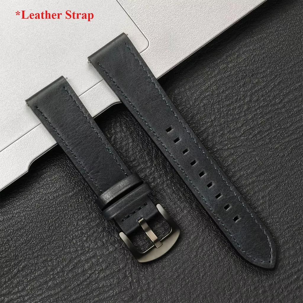 20mm 22mm Leather Strap for Samsung Galaxy Watch 7 6 5 4 40 44mm Gear Band Vintage Bracelet for Xiaomi Redmi Watch 5 Lite/Active