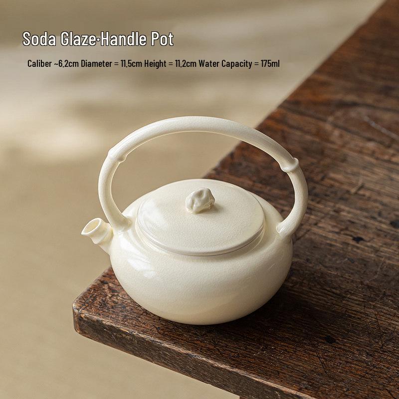Guanlan Honey Glaze Ceramic Camping Fire Pit Kettle for Tea Brewing No Size