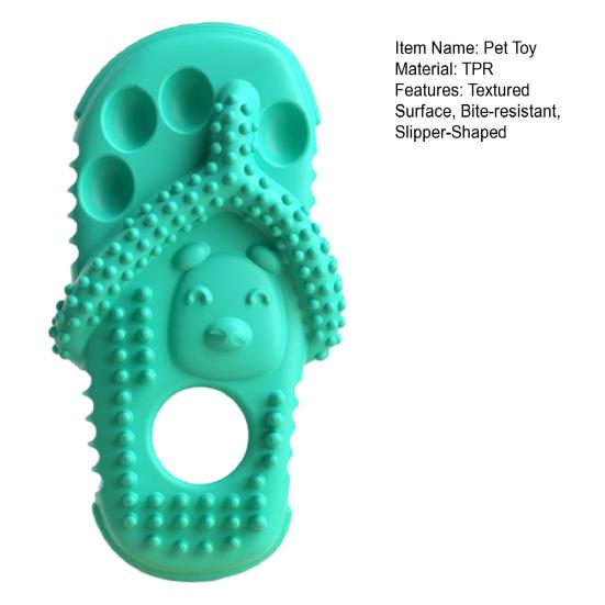 Jouet à mâcher pour chien en forme de pantoufle Caoutchouc Pantoufle Jouet de dentition pour chiot Jouet de nettoyage des dents pour mordeurs agressifs Mordiller Mâcher