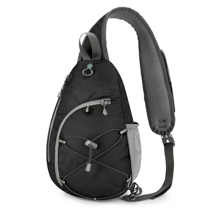 

Легкий мужской рюкзак-слинг нагрудная сумка через плечо наплечная сумка водонепроницаемая нагрудная сумка для путешествий, спорта, спортзала, велоспорта, бега, рюкзак