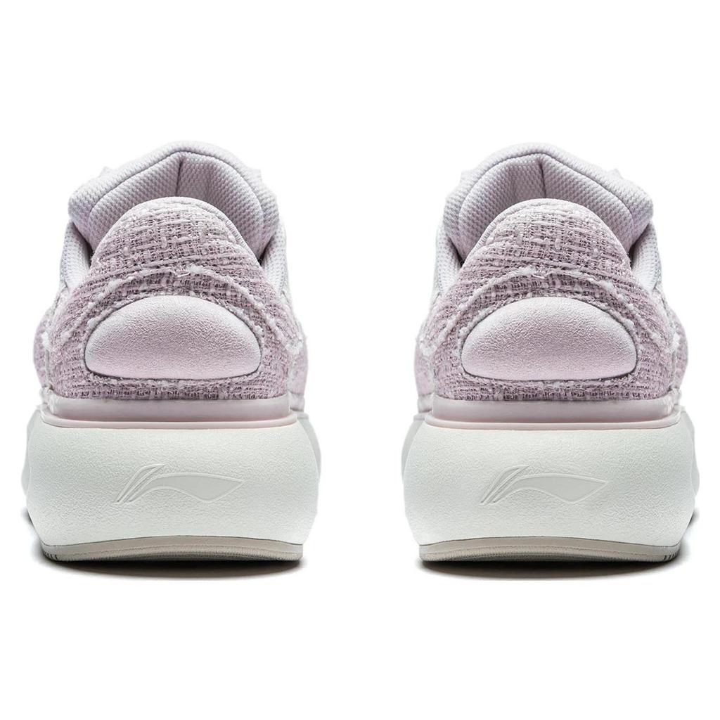 Li Ning Yun You C4D Comfortable Cushioning, Wear Resistant Low Top Casual Shoes Women's Peach Blossom Pink AZGT090-12
