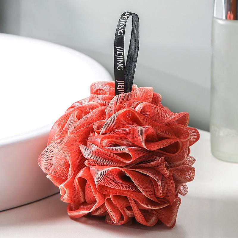 Luxurious Exfoliating Bath Flower Ball - Super Soft, Non-Dispersing, Large Size Shower Washcloth