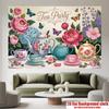 2D, 1 Piece of Elegant Tea Party 2D Flat Banner, Suitable for Teenage Birthday Parties, Tea Party Decoration, and Photo Props
