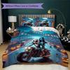 Christmas Jack Skull Prints bedding, duvet cover and pillowcases, birthday gift (1 duvet cover + 2 pillowcases, pillow insert not included)JM005