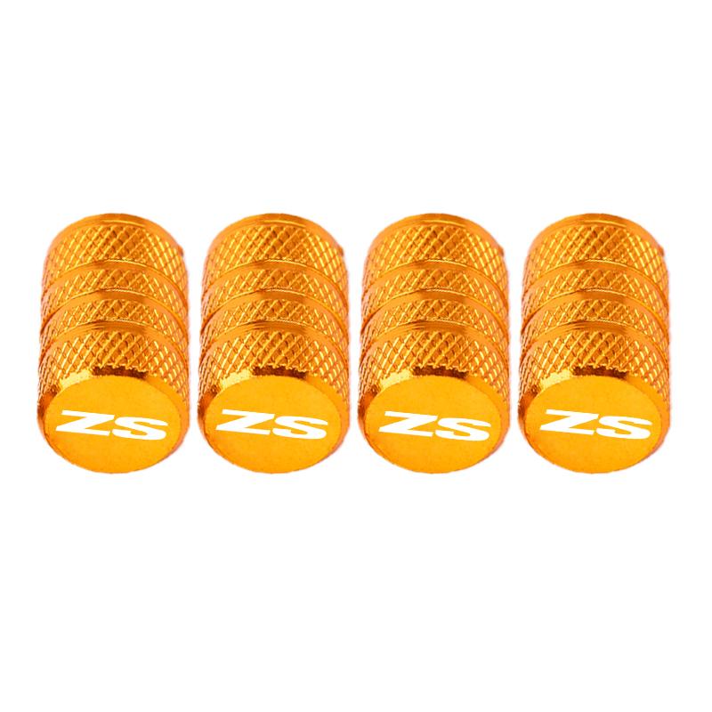 

4pcs Car Wheel Tire Valve Caps Tyre Stem Covers Airdust Waterproof For MG ZS Accessories помаранчевий