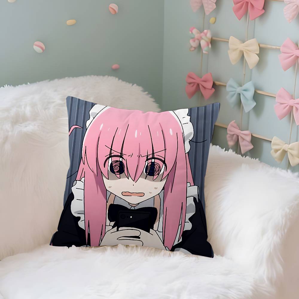 Cute Bbocchi The Rock BocchiS Kawaii Case Plush Fabric Soft Pillowcase Double Sided Print Cushion Cover Household Gifts