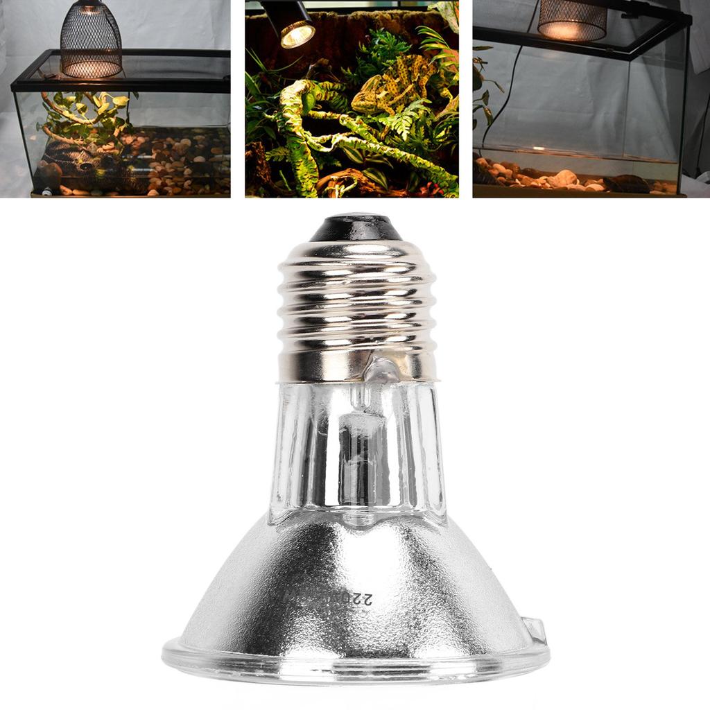 UVA UVB Full Spectrum Sun Lamp Warm Sterilize Sunbathe Heat Bulb for Lizard Reptiles Amphibians(220V 50W)