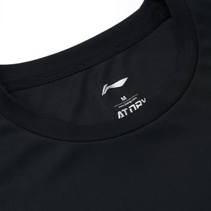 Li-Ning Plain Simple Fashion Breathable Quick-Dry Comfortable Versatile Round Neck Pullover Short Sleeve T-Shirt Casual Sports Set YATV113-2+YKSV197-2
