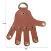 Cowhide Hand Shape Pendant Buckle Hand Keychain Holder Fashion Leather Keychain  Bag/key Decor