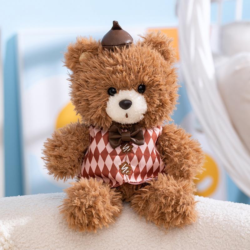 25/35cm New Cowboy Brown Little Bear Plush Toys Kawaii Stuffed Animals Bears Doll Baby Sleeping Pillow Home Decor for Girls Gift