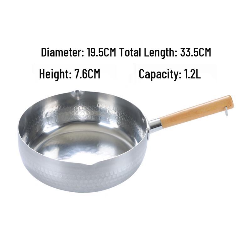 Wooden Handle Stainless Steel Yukihira Pot