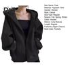 Autumn Spring Women Coat Hooded Drawstring Long Sleeves Pockets Zip-up Elastic Cuff Hem Loose Sport Hoodie Casual Daily Wear Jacket