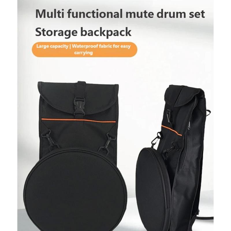 Practical Dumb Drum Backpack Waterproof Design Adjustable Shoulder Strap Oxford Fabric Texture for Easy Carrying