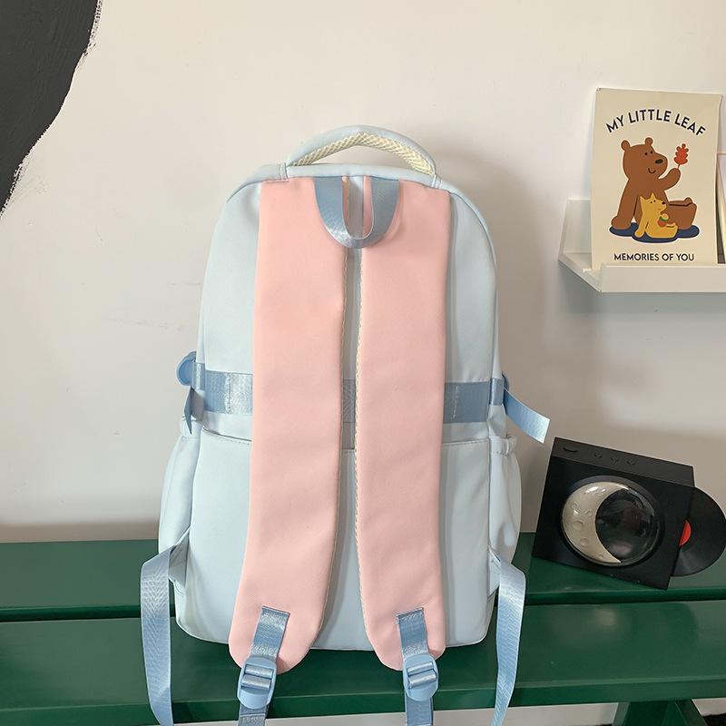 School bag Korean version big couple casual back high value teenager multi-compartment