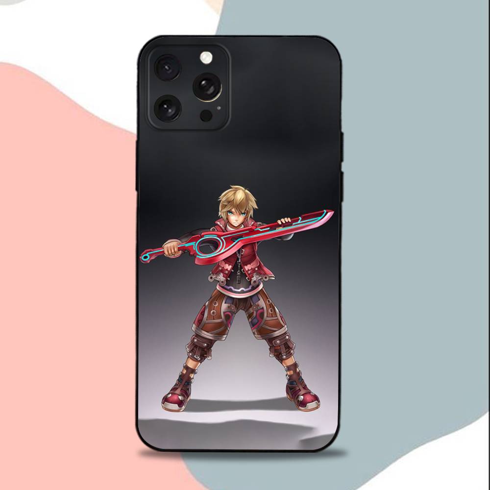 Cool X-Xenoblade Chronicles Phone Case For iPhone 15,13,16,12,11,17,14,Plus,Pro,Max,XS,XR,X,SE,Mini,Soft Silicone Black Cover