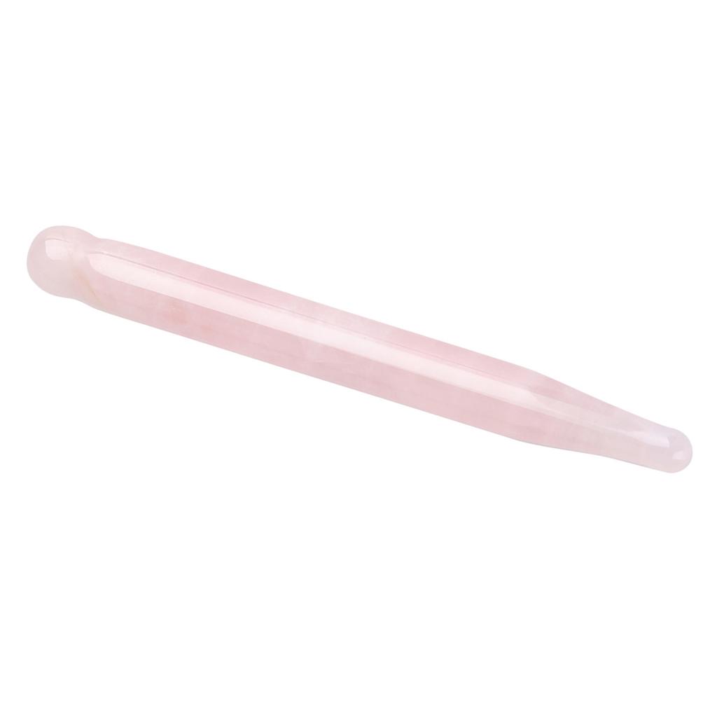 1PC Natural Stone Carving Polished Massage Health Relaxation   Stick(Pink Quartz)