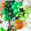1 Set Jungle Animal Birthday Balloons Monkey Lion Tiger Helium Globos for Safari Wild Kids Birthday Party Decor Baby Shower Gift