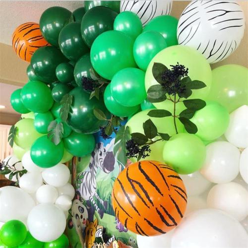 1 Set Jungle Animal Birthday Balloons Monkey Lion Tiger Helium Globos for Safari Wild Kids Birthday Party Decor Baby Shower Gift