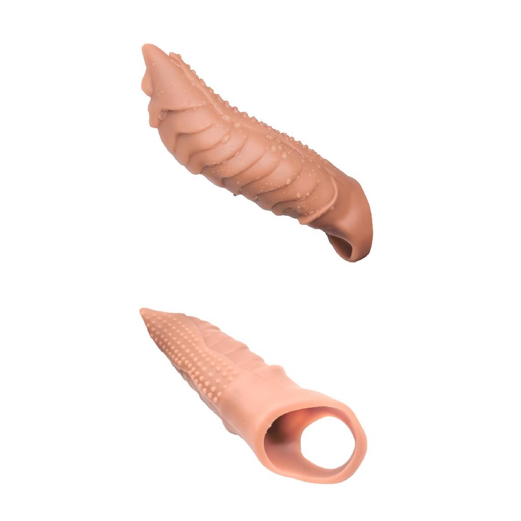 No. plus-Sized Wolf Head Cover Barbed Men's Thick Penis Ring Lock Crystal Soft Glue TPE Sexy Sex Product