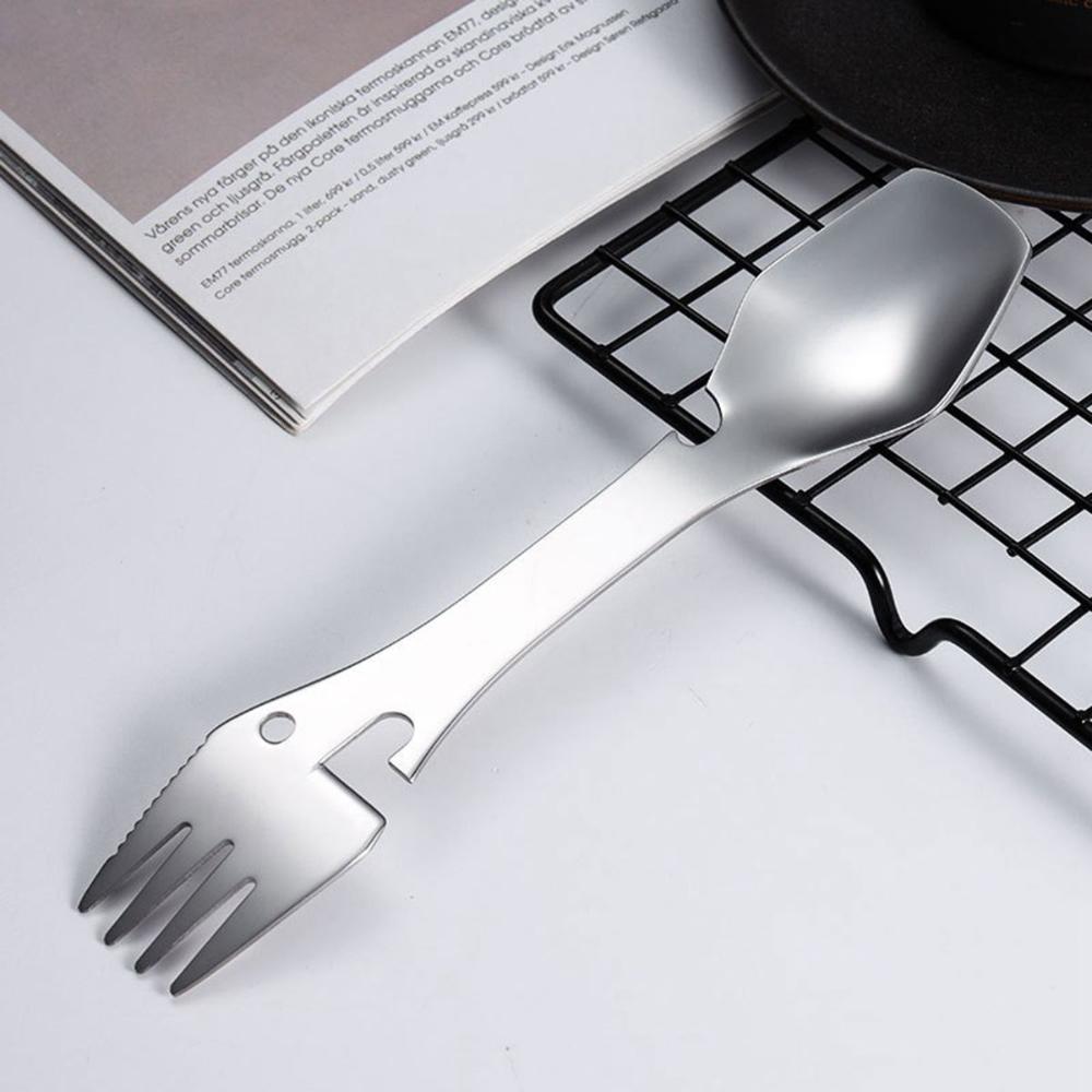 Picnic Hiking Outdoor Can Opener Portable Multifunctional Tableware Spoon Spork Fork