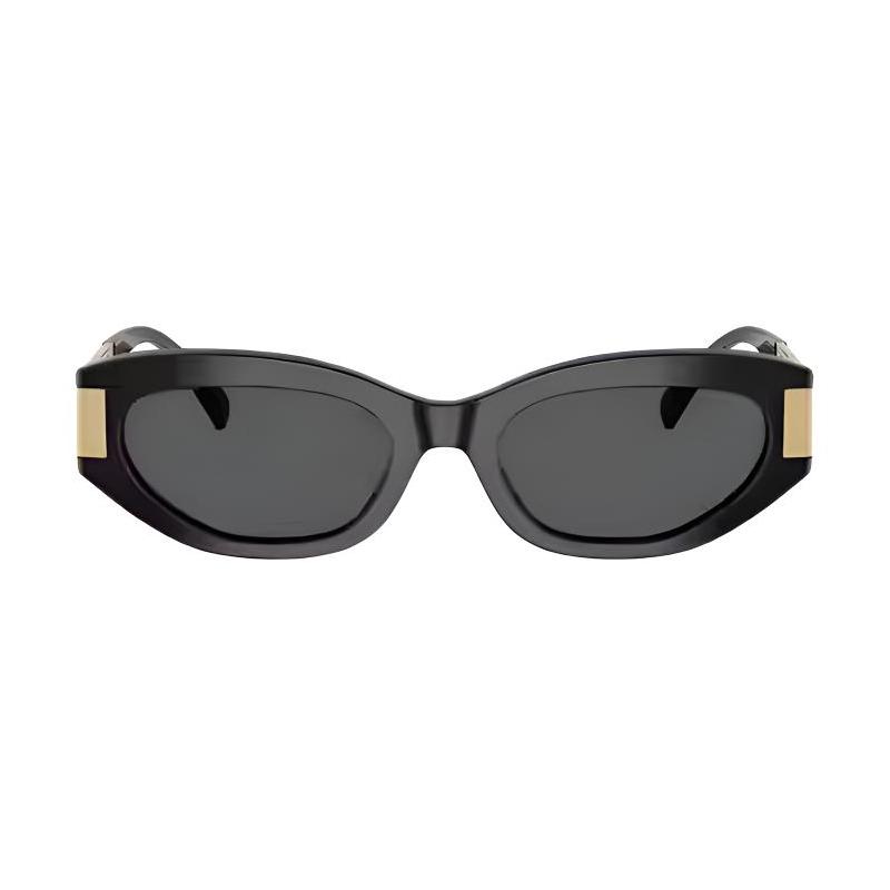 Versace Greca Retro Personalized Design Acetate Cat Eye Sunglasses Same Style for Men and Women O4501F-OGB18754-OUNL-black+gold 54