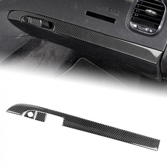 For Dodge Challenger 2015- 3Pcs Carbon Fiber Copilot Dashboard Panel Cover