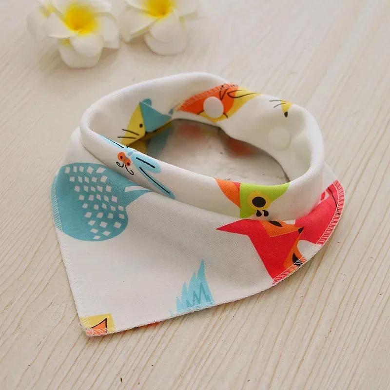 Śliniaki bawełniane dla niemowląt, śliniak trójkątny dla dziewczynek i chłopców z kreskówkowym wzorem, szalik do karmienia, kołnierz śliniak, pieluszka do odbijania, bandana, ręcznik do śliny